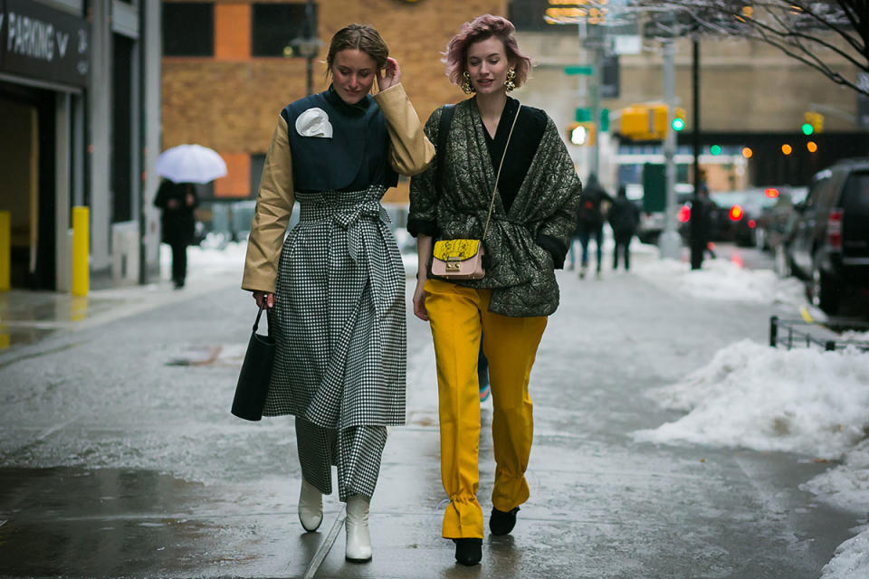 Rebecca Laurey and Zanita Whittington at New York Fashion Week.