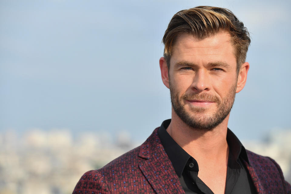 Chris Hemsworth attends the photocall for "Men in Black" film at Cite de l'Architecture et du Patrimoine on June 04, 2019 in Paris, France. 