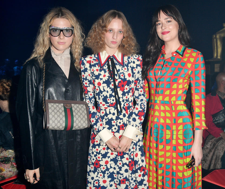 Hari Nef, Petra Collins, and Dakota Johnson