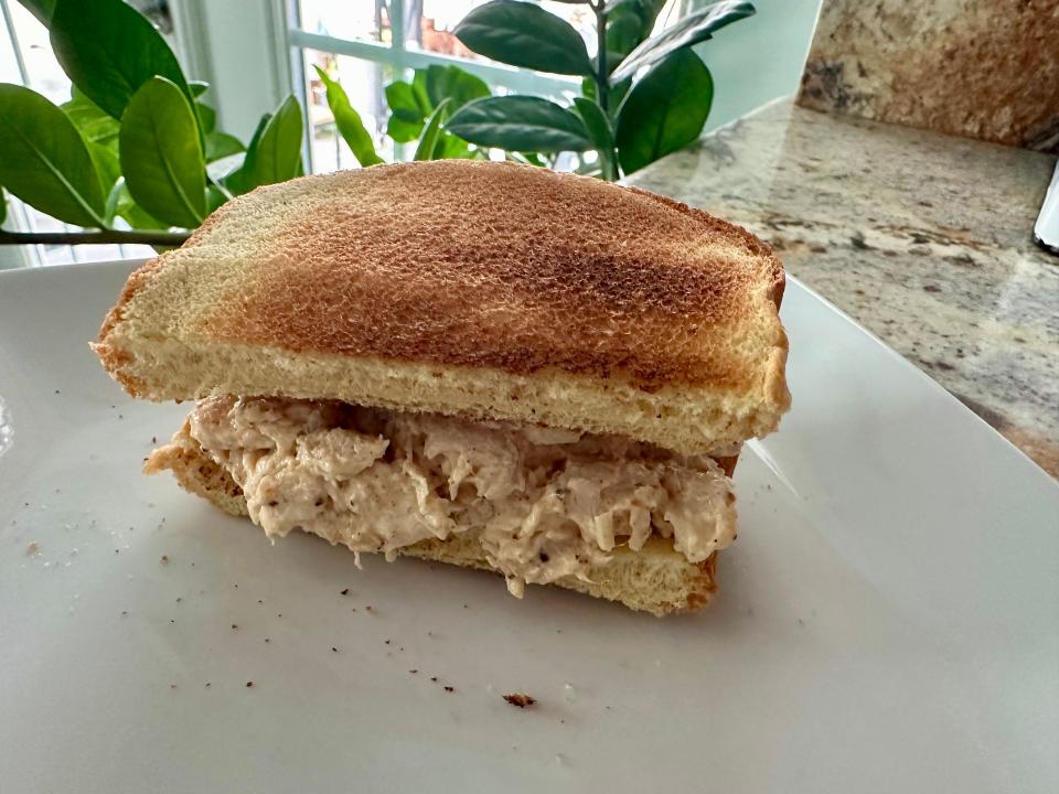 Turkey sandwich on a plate