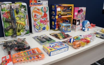 Some of the 39 toys found to be unsafe during Spring's tests. They are no longer available on the market. (Yahoo! photo)