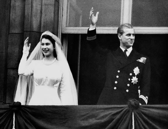 As for the current Queen, she married Prince Philip in 1947â€”a tough time for England financiallyâ€”and famously saved ration cards to buy the satin for her simple dress.