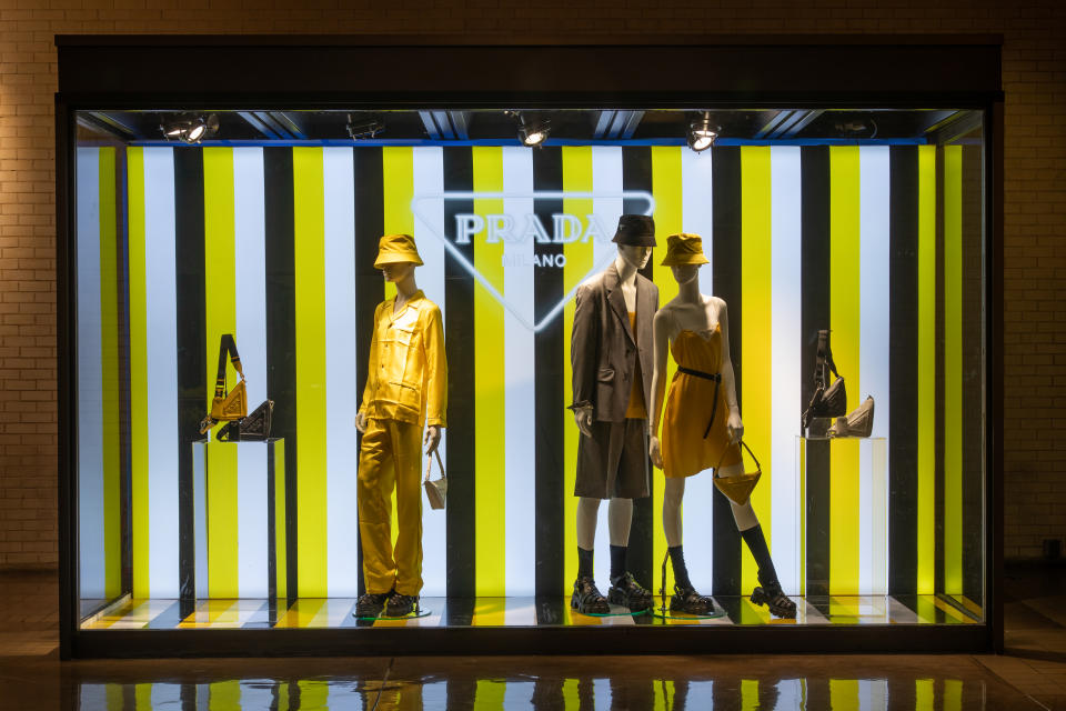 Prada Tropico window display at Neiman Marcus in Dallas. - Credit: Courtesy of Prada