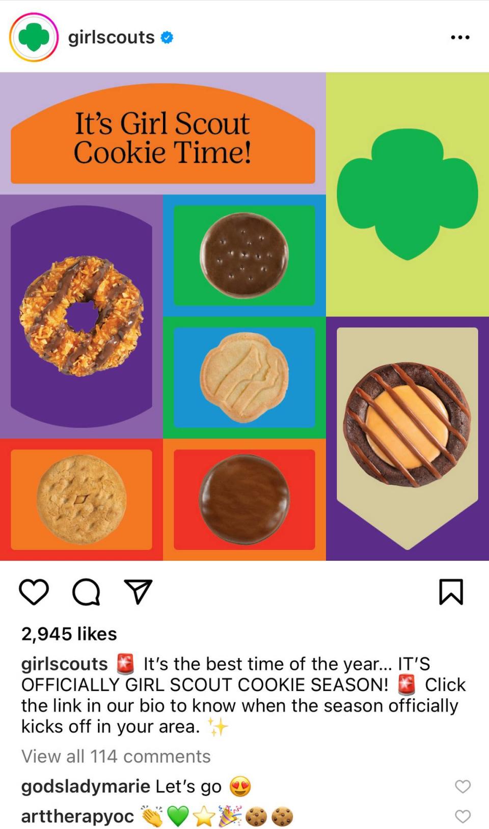Girl Scout cookie season has arrived.