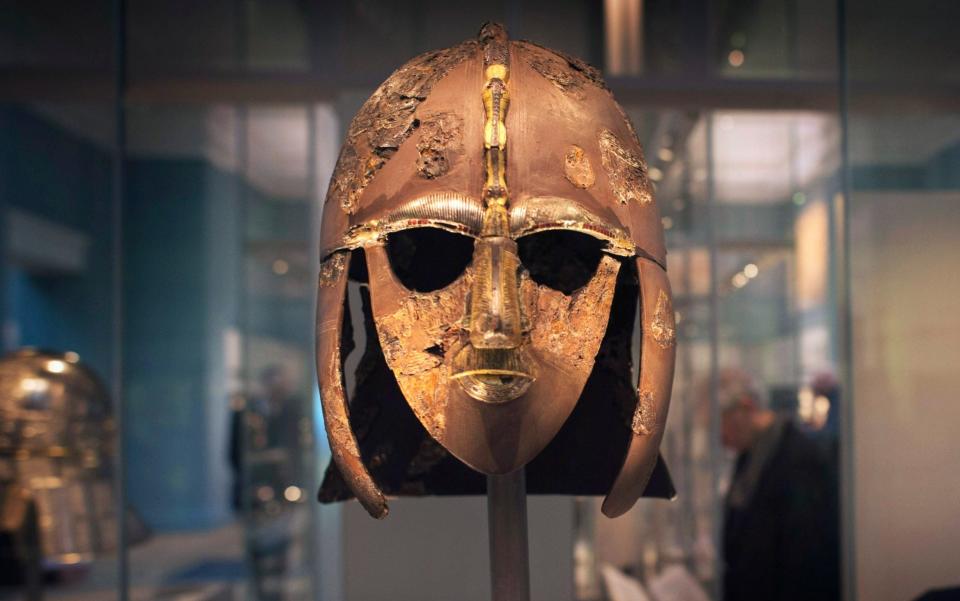 The Sutton Hoo helmet, on display in the British Museum - David Rose