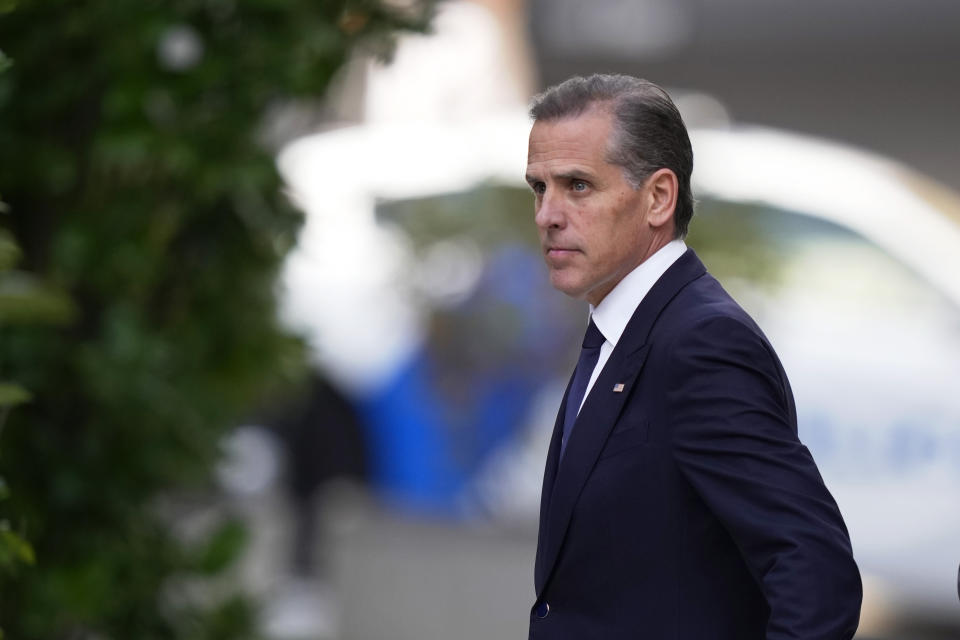 Hunter Biden departs from federal court, Monday, June 3, 2024, in Wilmington, Del. (AP Photo/Matt Slocum)