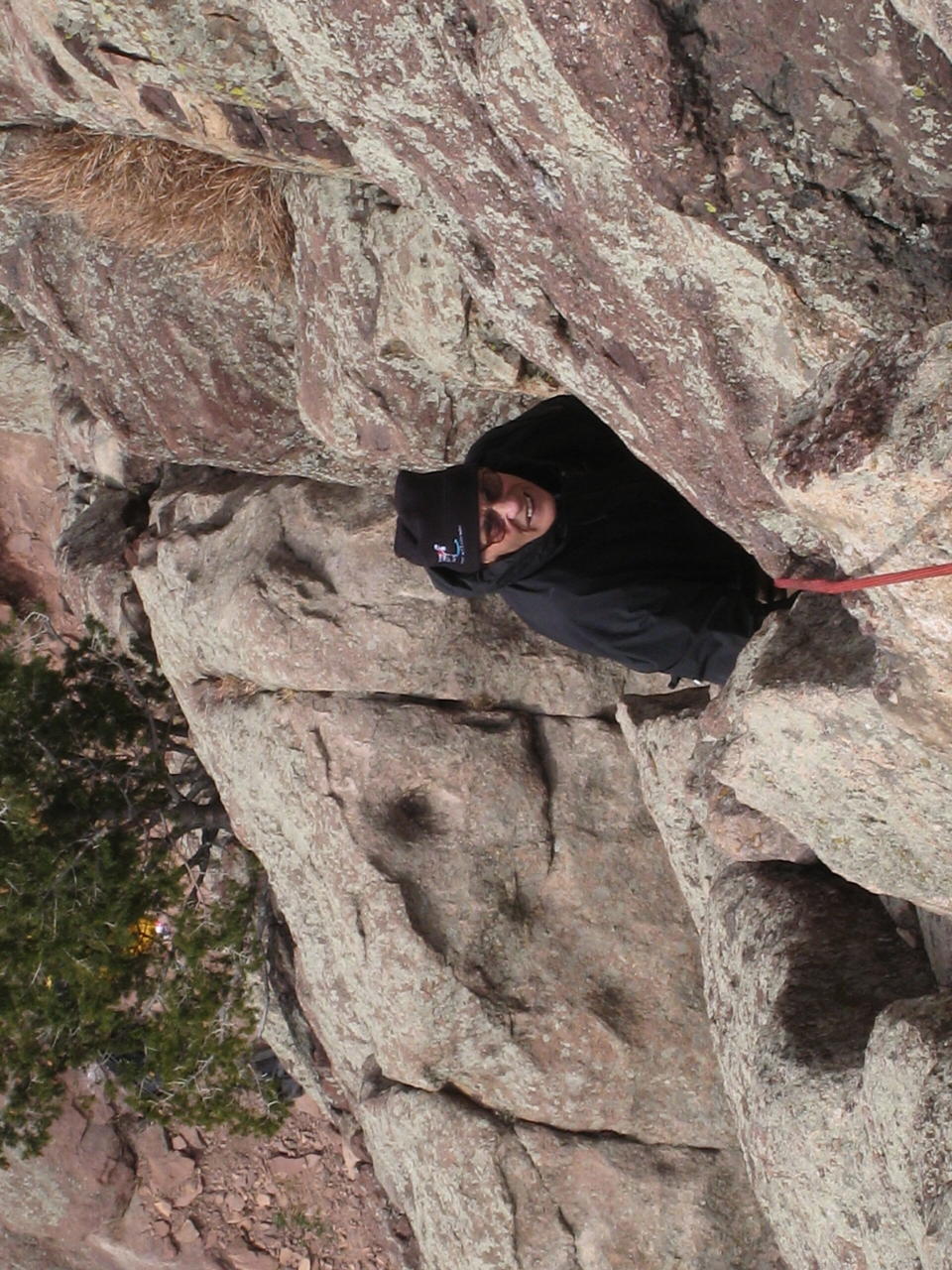 <span class="article__caption">Layton Kor on his final climb, on a cold day in Eldorado Canyon, in March 2009.</span> (Photo: Chris Archer)
