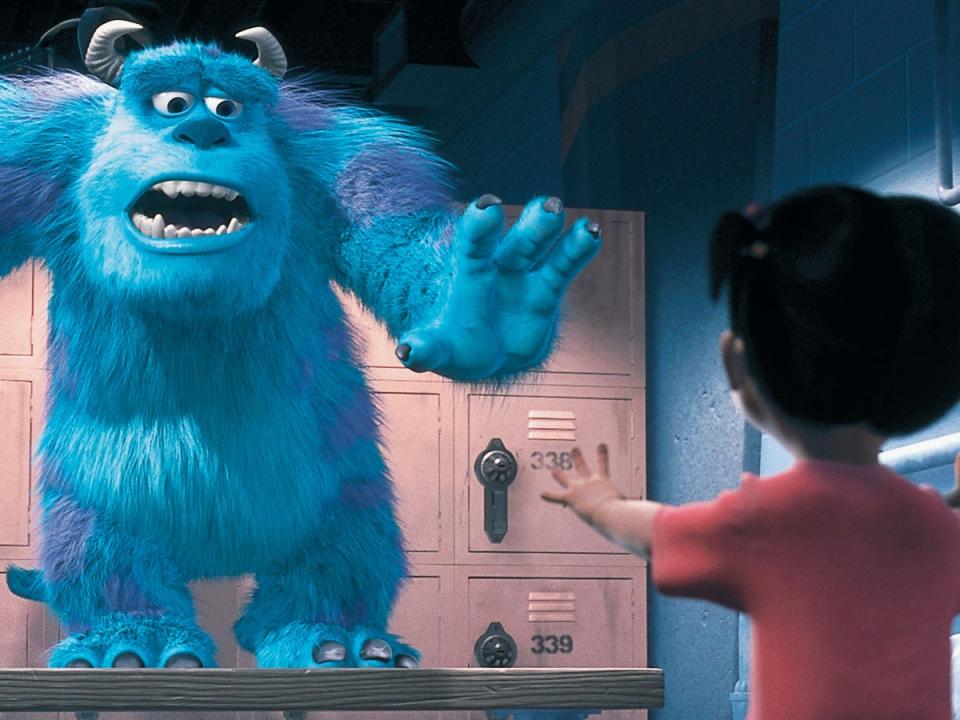 Sulley and Boo in ‘Monsters, Inc' (Pixar)