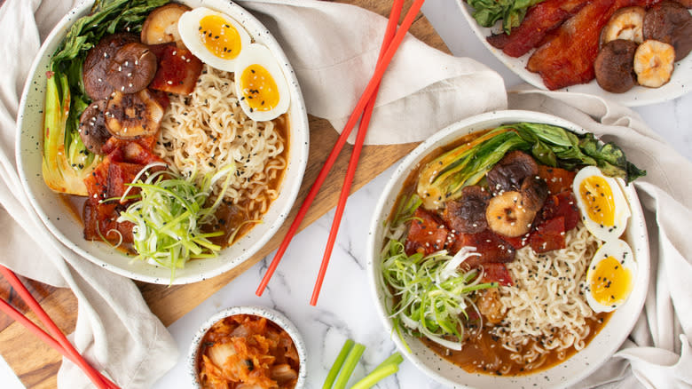 pork belly ramen bowls