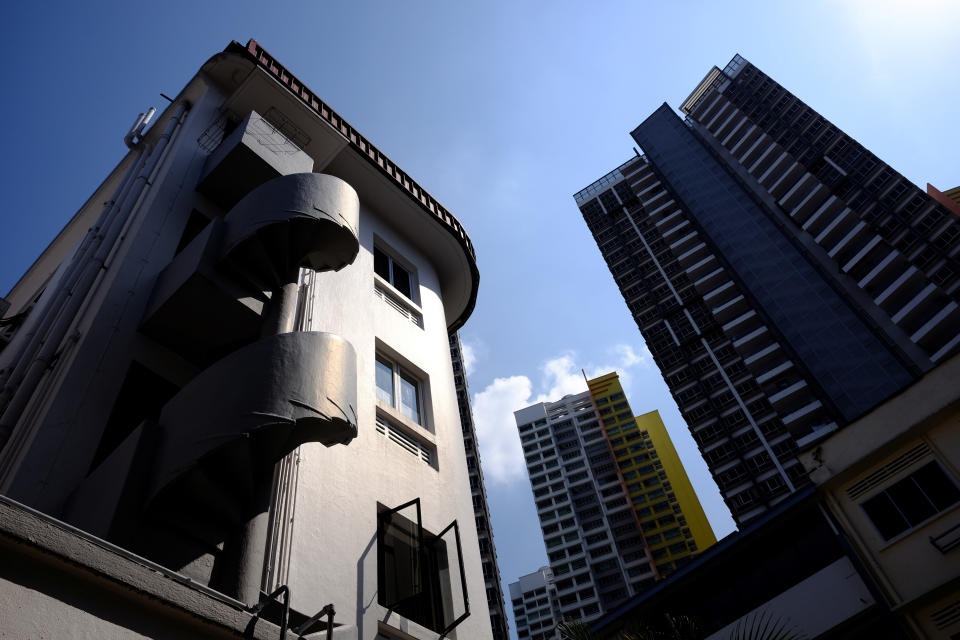 High-rise and low-rise apartment blocks consisting of private and public housing are seen in Tiong Bahru, Singapore. (Photo: REUTERS/Kevin Lam)