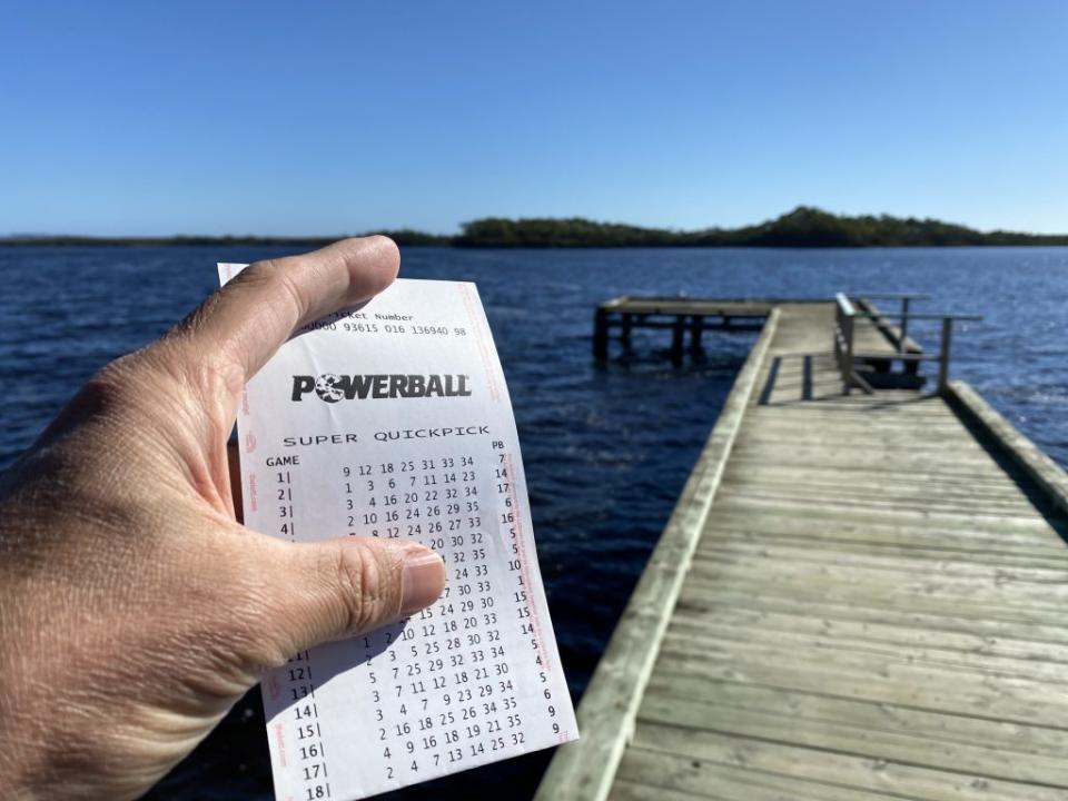 A file picture of a Powerball QuickPick ticket. Source: The Lott