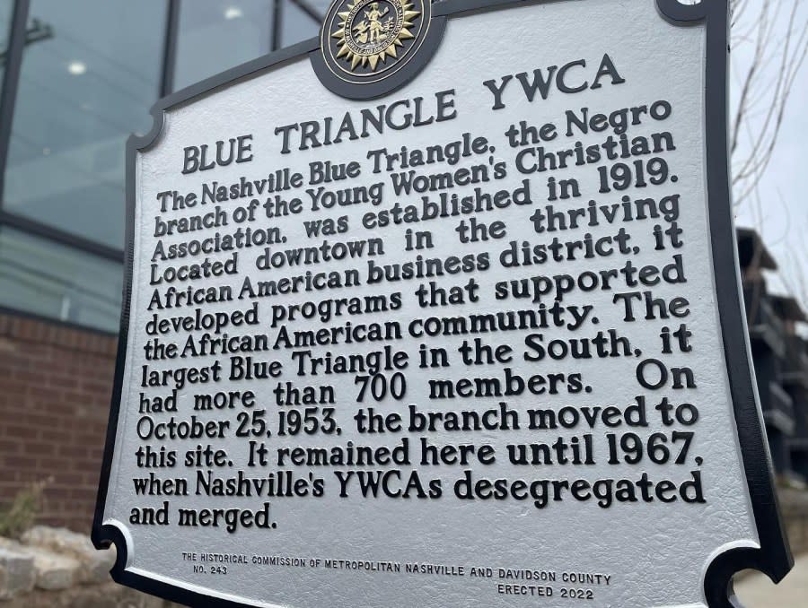 A Metro historical marker recognizing the YWCA Blue Triangle Branch was unveiled and dedicated at 17th and Pearl Streets. <em>(Photo: YWCA)</em>