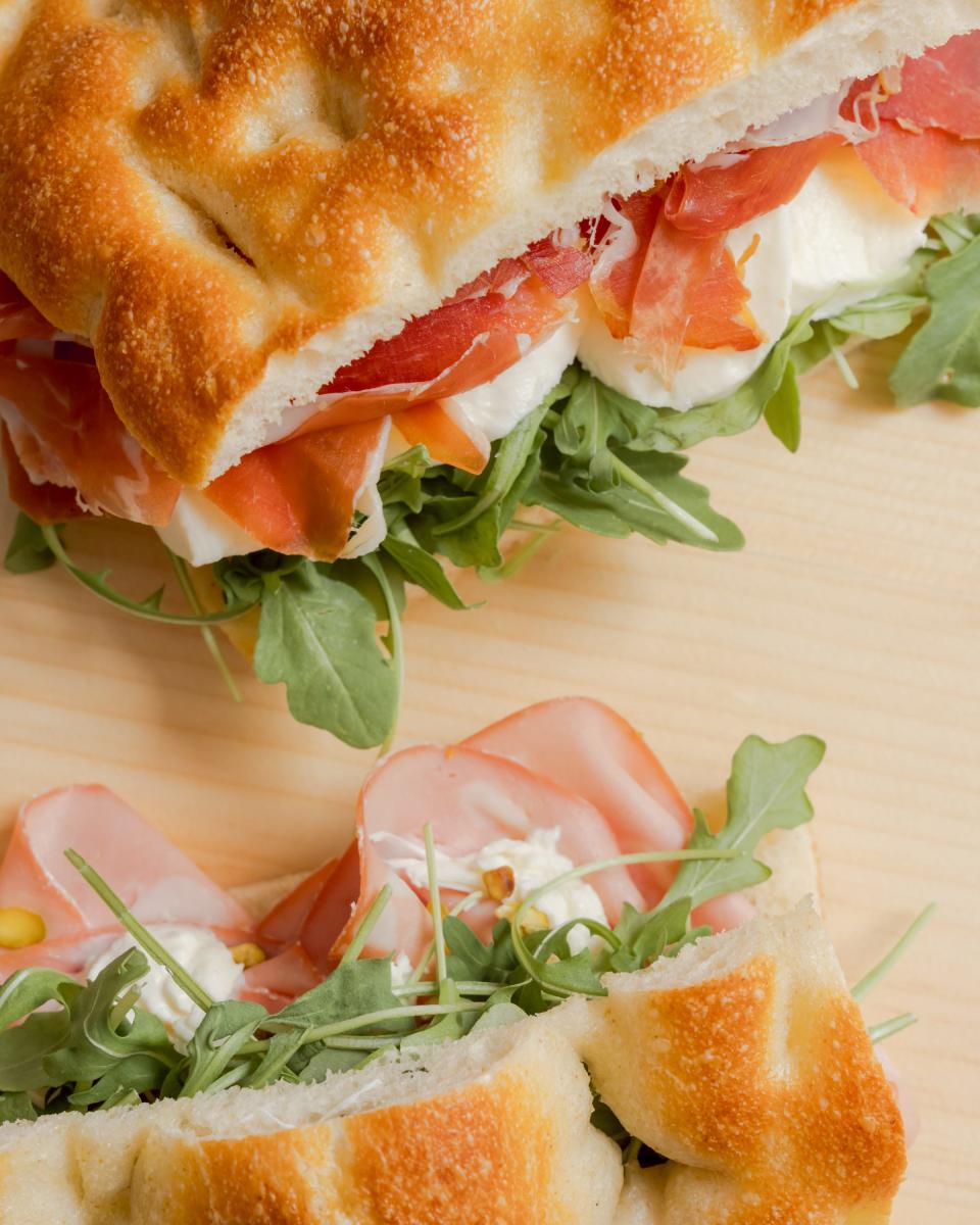 Bontà Bakery's sandwiches on just-baked foccacia.