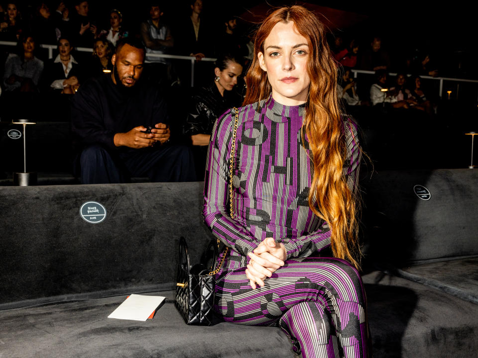 Riley Keough attends the Chanel 2024 Ready To Wear Collection Runway Show at Paramount Studios on May 9, 2023 in Los Angeles, California. (Photo by Roger Kisby/WWD via Getty Images)