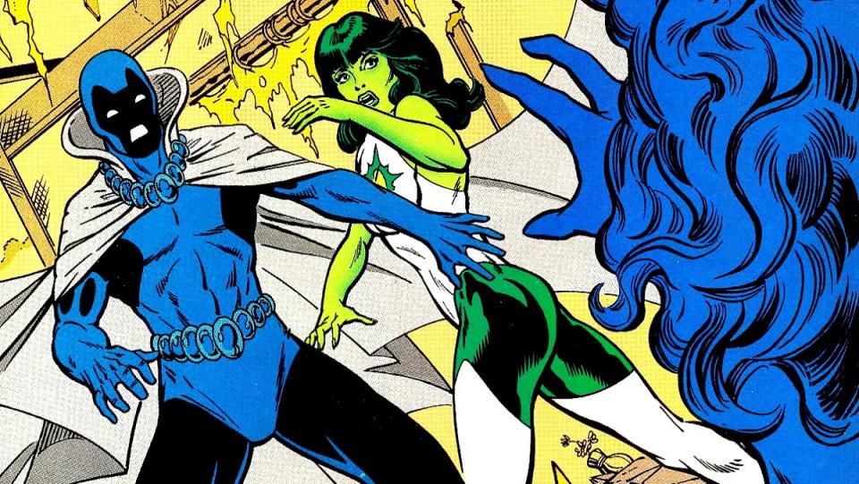 The original Green Lantern's heroic children, Jade and Obsidian.