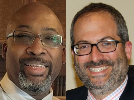 Michael Johnson, left, will challenge Haledon Mayor Domenick Stampone in a Democratic primary on June 7.