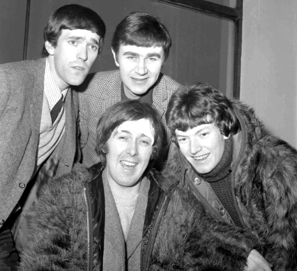 Members of the Spencer Davis Group were, from top left: Muff Winwood, Pete York and Steve Winwood and Spencer Davis, foreground. Davis has died at the age of 81.