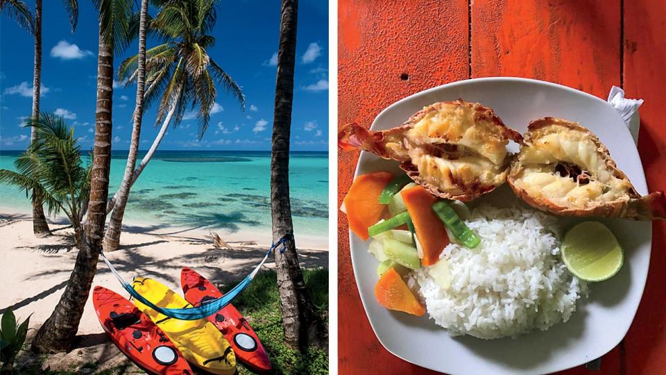 Activities and food on Little Corn Island