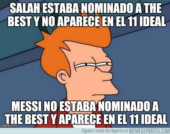 Los mejores memes de la entrega de los premios The Best de la FIFA