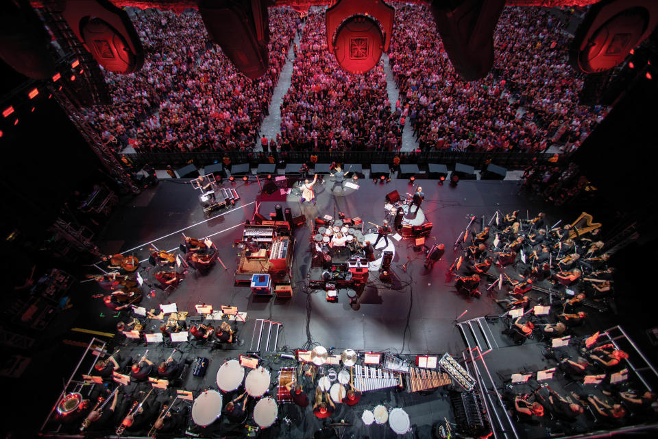 The Who perform at Wembley Stadium in Wembley, England on July 4, 2019, as part of the band's Moving On Tour.