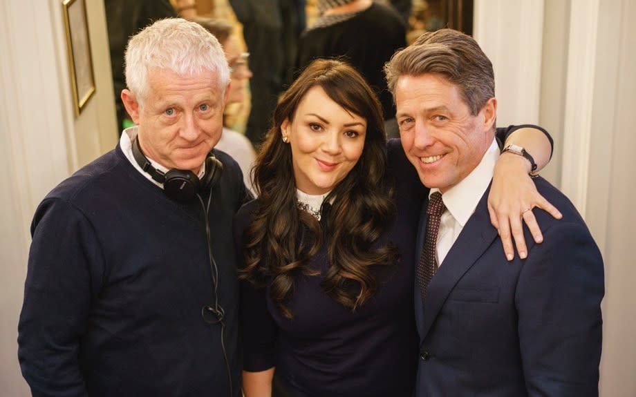 McCutcheon reunites with Richard Curtis and Hugh Grant for Red Nose Day Actually - Credit: Emma Freud/Twitter