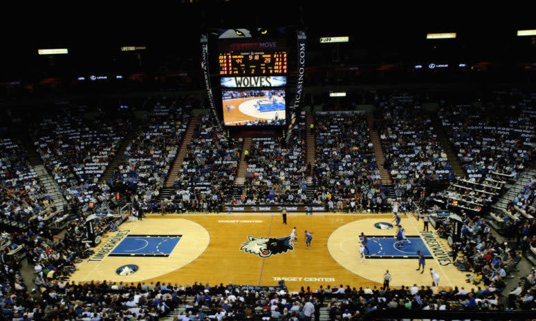 A general view of the Minnesota Timberwolves stadium.