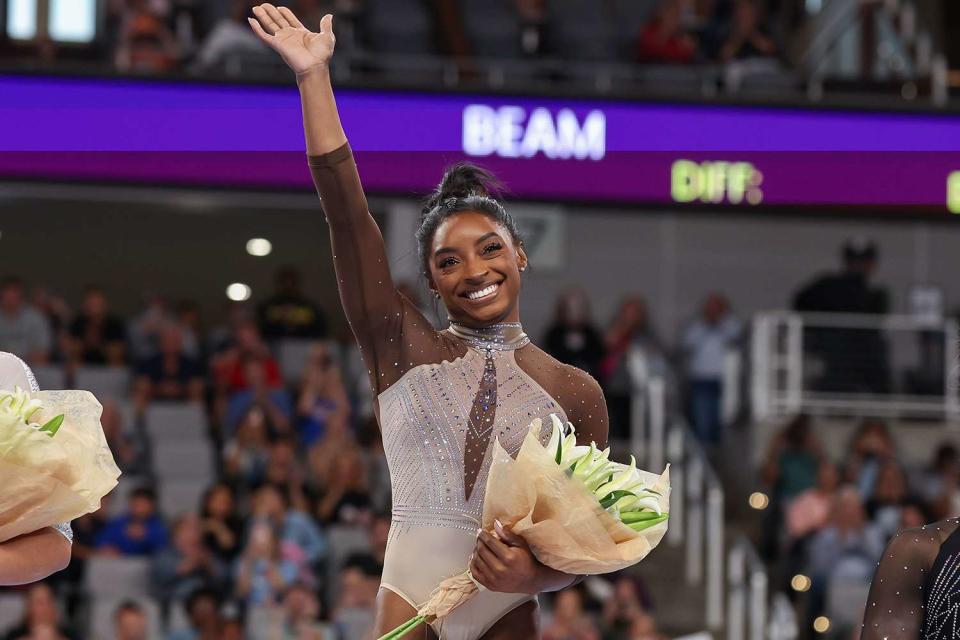 <p>Kyle Okita/CSM/Shutterstock</p> Simone Biles