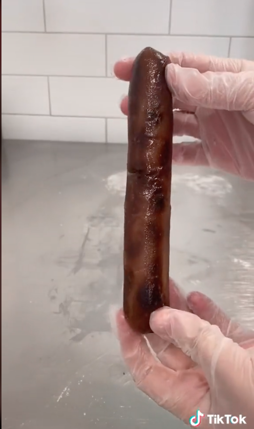Sausage made out of cake