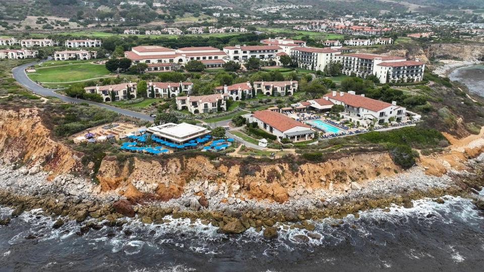 An aerial view of the Terranea Resort.