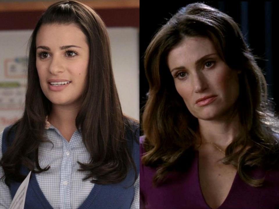 lea michele idina menzel glee