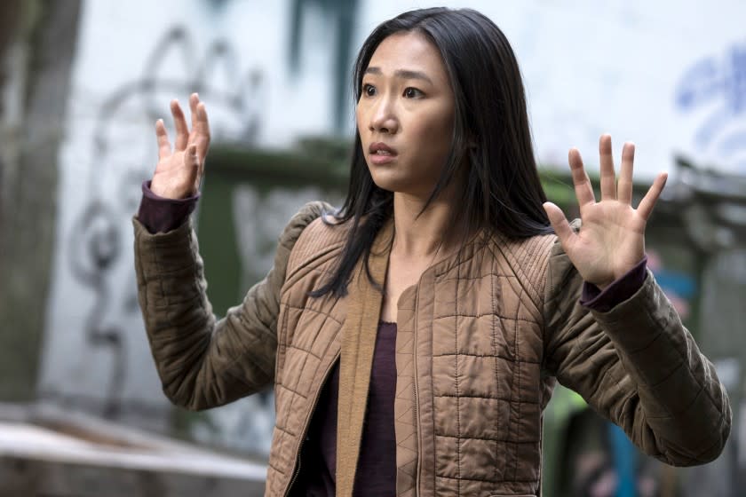 Kung Fu -- The CW TV Series, Kung Fu -- "Silence" -- Image Number: KF102c_0139r.jpg -- Pictured: Olivia Liang as Nicky Shen -- Photo: Kailey Schwerman/The CW -- © 2021 The CW Network, LLC. All Rights Reserved Olivia Liang in "Kung Fu" on The CW.