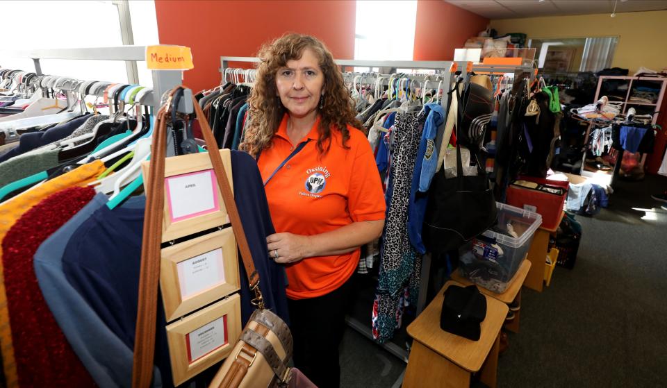 Ana Guzman, the executive director of Padres Hispanos, is pictured in their office in Ossining, Oct. 22, 2021.