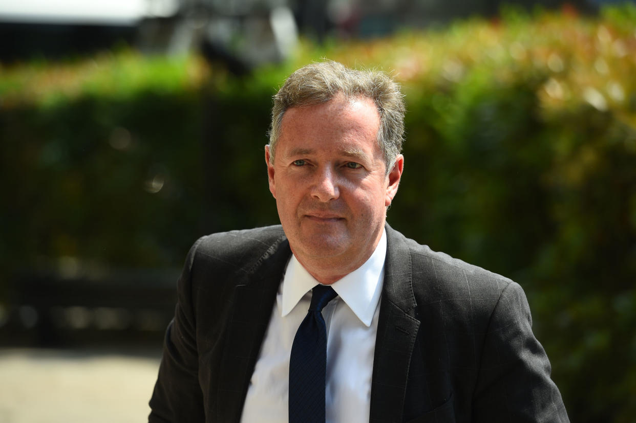 Piers Morgan arrives at Old Church, 1 Marylebone Road in London for the funeral of Supermarket Sweep star Dale Winton. (Photo by Kirsty O'Connor/PA Images via Getty Images)