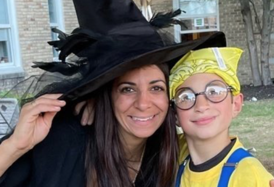 Mother Carolyn Finocchiaro is pushing back against a move to ‘cancel’ Halloween in her children’s school district (Change.org)