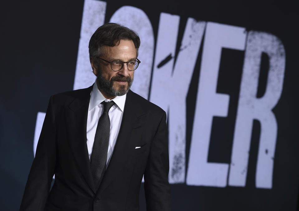 FILE - Marc Maron arrives at the Los Angeles premiere of "Joker" on Sept. 8, 2019. Maron turns 59 on Sept. 27. (Photo by Jordan Strauss/Invision/AP, File)