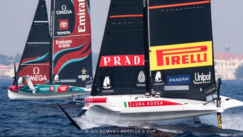 America's Cup AC40 Luna Rossi and Emirates Team New Zealand
