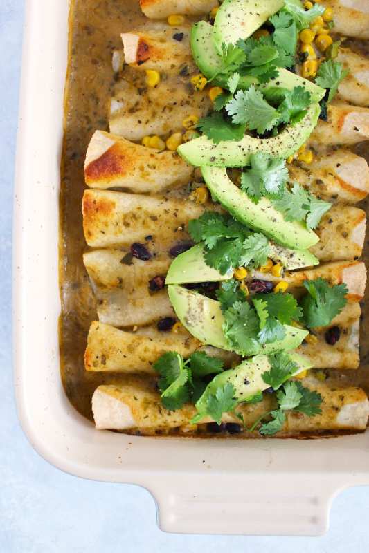 <p>Fit Living Eats</p><p>Try these gluten-free black bean and spinach enchiladas if you love Mexican food but struggle to make it healthy.</p><p><strong>Get the recipe: <a href="https://www.fitlivingeats.com/black-bean-and-spinach-enchiladas/" rel="nofollow noopener" target="_blank" data-ylk="slk:Gluten-Free Black Bean and Spinach Enchiladas;elm:context_link;itc:0;sec:content-canvas" class="link rapid-noclick-resp">Gluten-Free Black Bean and Spinach Enchiladas</a></strong></p>