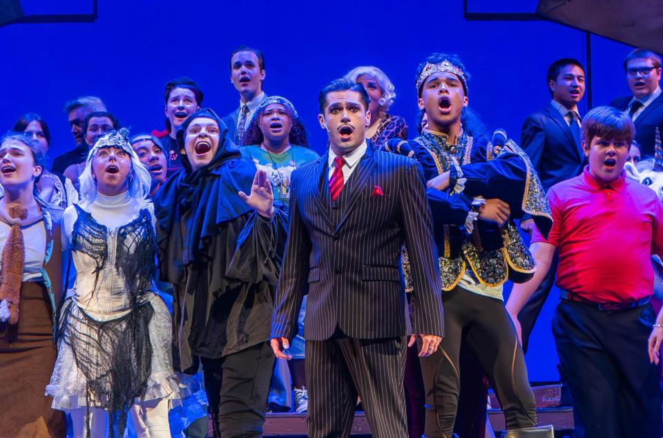 High school actors perform the opening number of the 2024 Basie Awards.