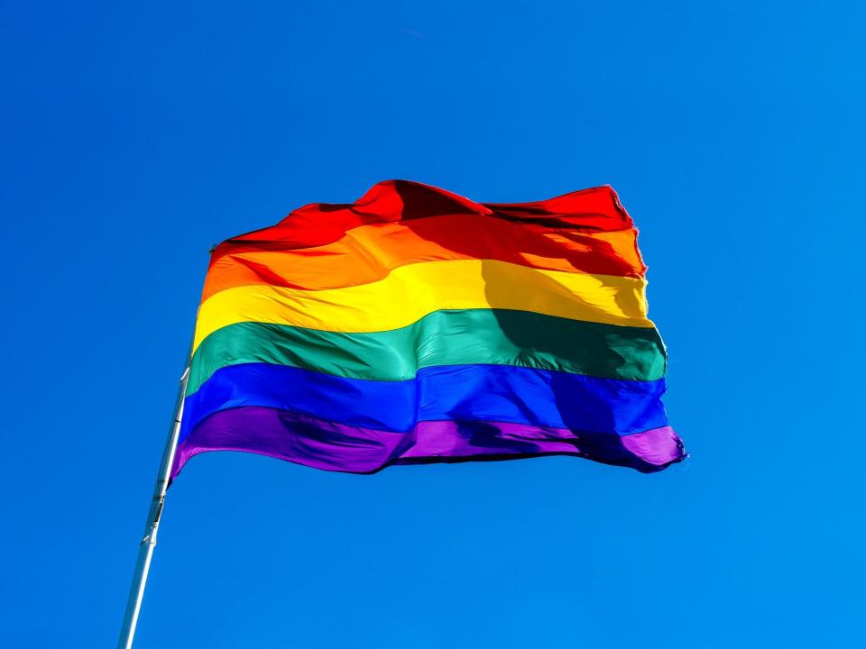 gay pride flag california farmers market