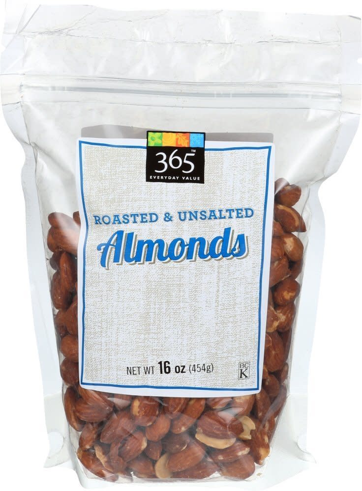 Though you can't have peanuts and other legumes on Whole30, you can have true tree nuts like hazelnuts, walnuts and almonds. <br /><br /><a href="https://www.amazon.com/365-Everyday-Value-Almonds-Unsalted/dp/B074V3V3H8/ref=sr_1_8_s_f_it?s=grocery&amp;ie=UTF8&amp;qid=1516893405&amp;sr=1-8&amp;ppw=fresh&amp;keywords=almonds" target="_blank">Stock up on a big bag of them</a> to have for healthy and filling snacks.&nbsp;&nbsp;