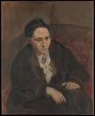 <p>Por el apartamento de Gertrude Stein en París pasaban poetas, filósofos y artistas de vanguardia como Picasso. El artista la retrató cuando estaba en su época rosa pero, cada vez, tenía más influencia de Cezanne y el arte primitivo, algo que puede apreciarse en la cara de la modelo.</p>