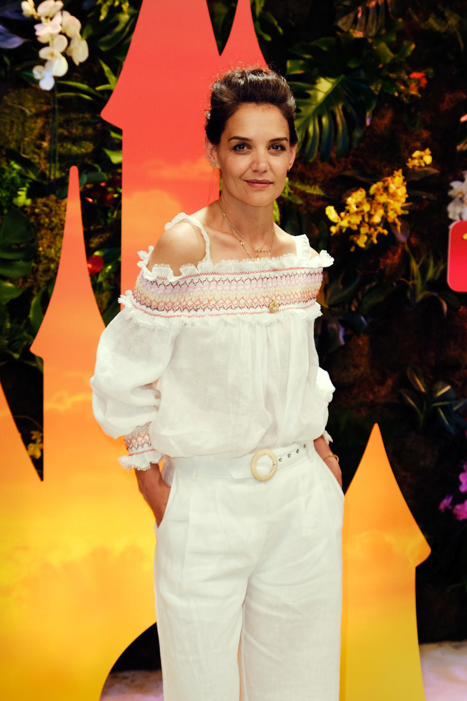 PARIS, FRANCE - JUNE 29: Katie Holmes attends the Lion King Festival At Disneyland Paris on June 29, 2019 in Paris, France. (Photo by Laurent Viteur/WireImage)