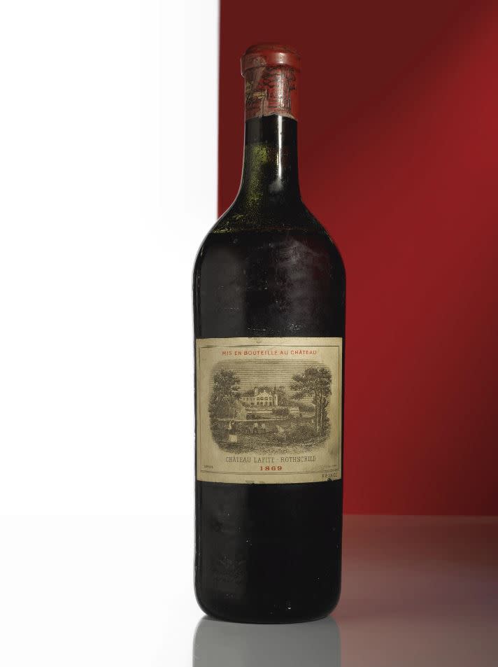 Bottle of 1869 Chateau Lafite-Rothschild