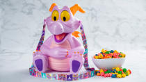 <p>Figment, the mascot of the "Imagination!" pavilion at Epcot, is celebrated in this premium popcorn bucket, which comes filled with rainbow popcorn (naturally) at Pop Eats, the spot near the Port of Entry shop know for its mouthwatering masterpieces inspired by the most captivating pop art of the 20th century.</p> <p><strong>Other new menu items available at Pop Eats:</strong></p> <p>Tomato soup with grilled cheese</p> <p>Tomato soup with bacon, apple and brie grilled cheese</p> <p>Almond frangipane cake: layered with raspberry jam and Belgian chocolate</p> <p>Pop't Art: modern-designed sugar cookie with chocolate-hazelnut filling</p> <p><strong>And beverages:</strong></p> <p>Brooklyn Brewery Pulp Art Hazy IPA (Brooklyn, New York)</p> <p>Tomato soup can bloody Mary</p>