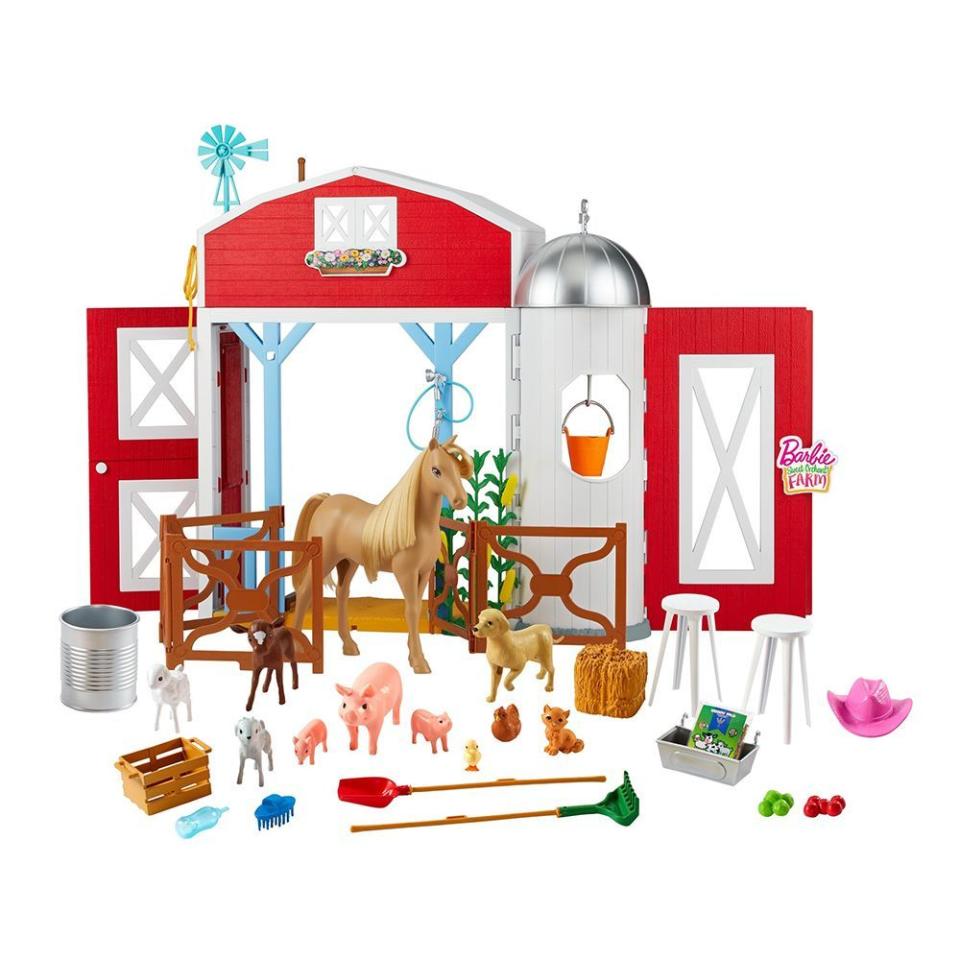 14) Barbie Sweet Orchard Farm Playset with Barn