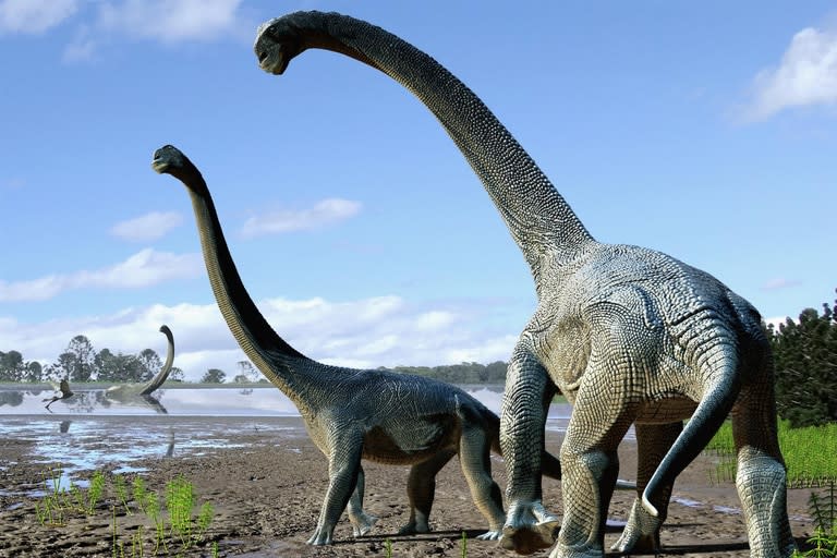 Representación de un titanosaurio