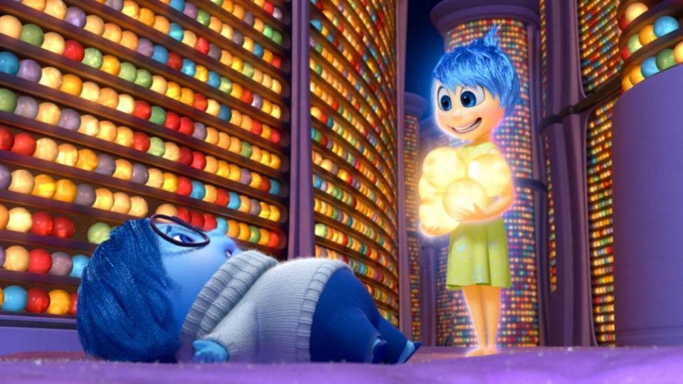 Sadness (left) and Joy in Inside Out