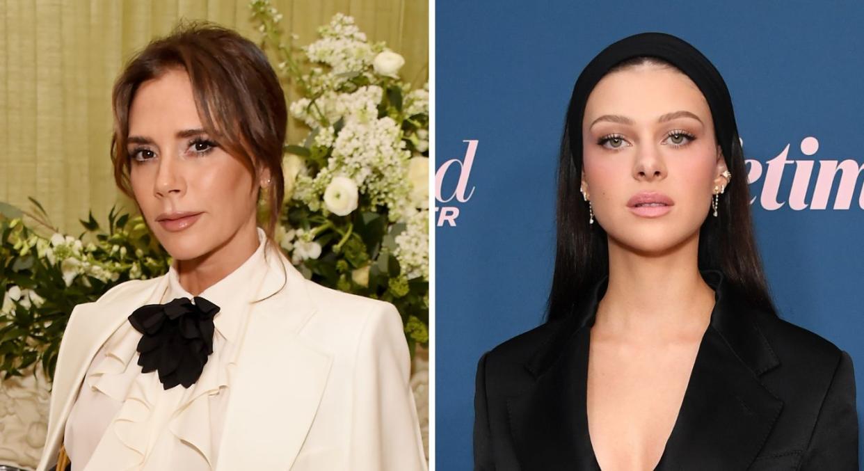 A composite image of Victoria Beckham and Nicola Peltz Beckham. (Getty Images)