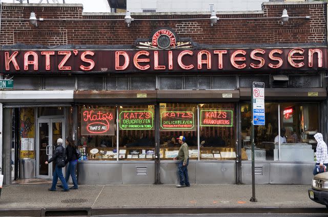 <p> </p><p>Rachel Lewis / Getty Images </p> Katz's Deli in New York City