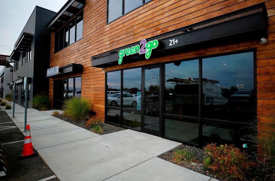 The new Green2Go cannabis store is about to open at 5904 Road 90 in west Pasco.